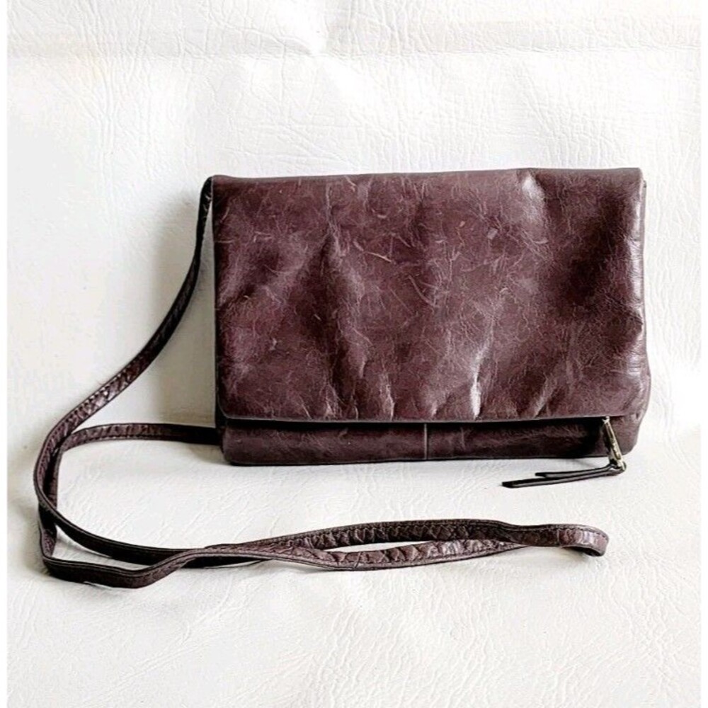 Hobo International Mari Crossbody Bag Brown Leather Travel Fold Over